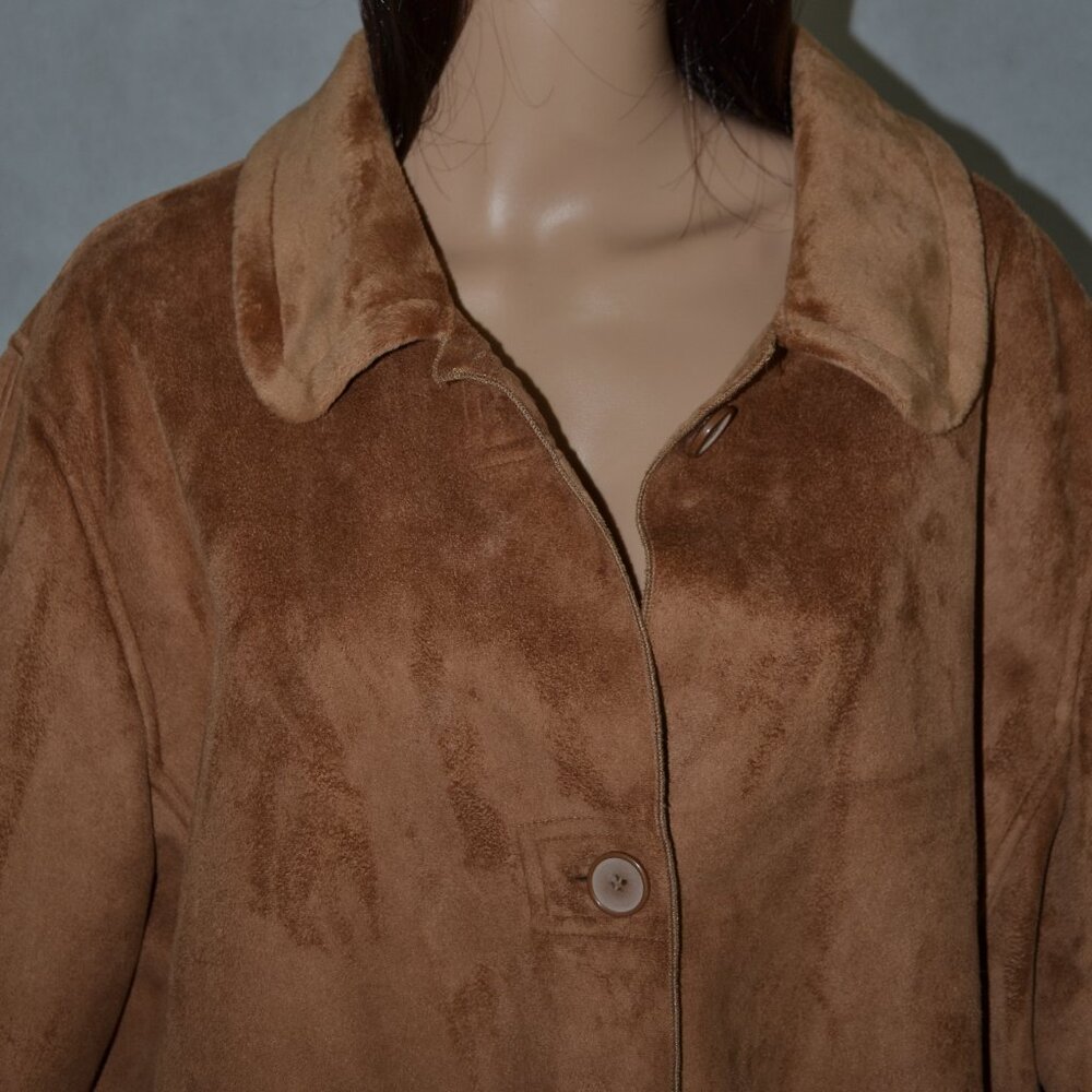 Outdooor Elements Rust Four Button Suede Coat ? (… - image 2